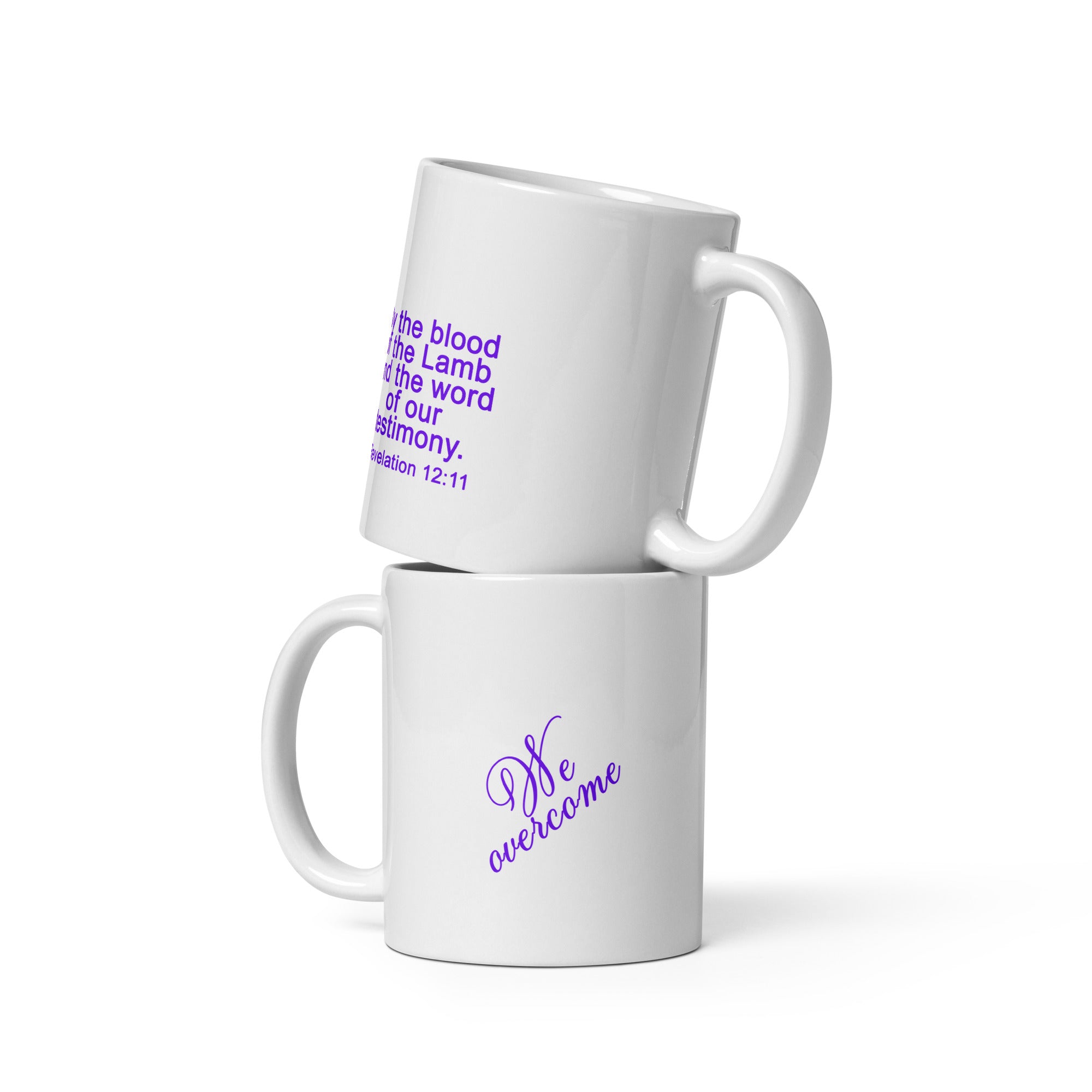 White Glossy Mug - Revelation 12:11