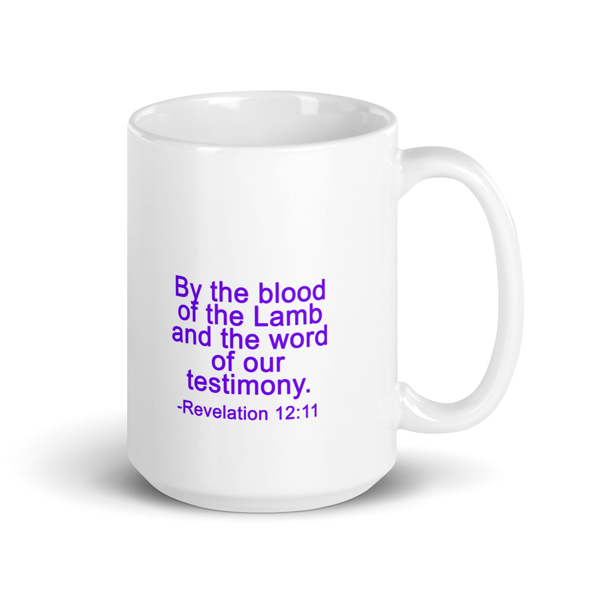 White Glossy Mug - Revelation 12:11